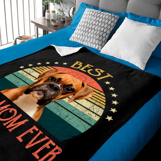 Discover Womens Best Dog Mom Ever Boxer Mothers Day Gift - Quarantine - Baby Blankets
