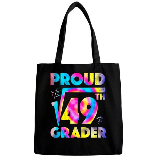 Discover Proud 7th Grade Square Root of 49 Teachers Students - 7th Grade Student - Bags