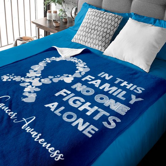 Discover In This Family No One Fight Alone Lung Cancer Awareness Pearl Ribbon Warrior - Lung Cancer Awareness - Baby Blankets