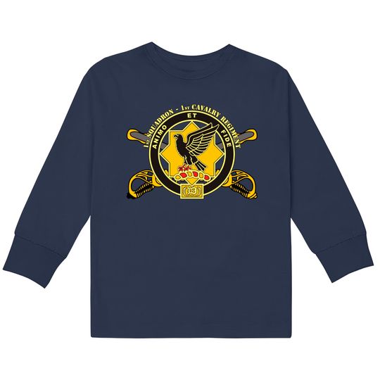Discover 1st Squadron, 1st Cavalry Regiment - U.S. Army - 1st Squadron 1st Cavalry Regiment -  Kids Long Sleeve T-Shirts
