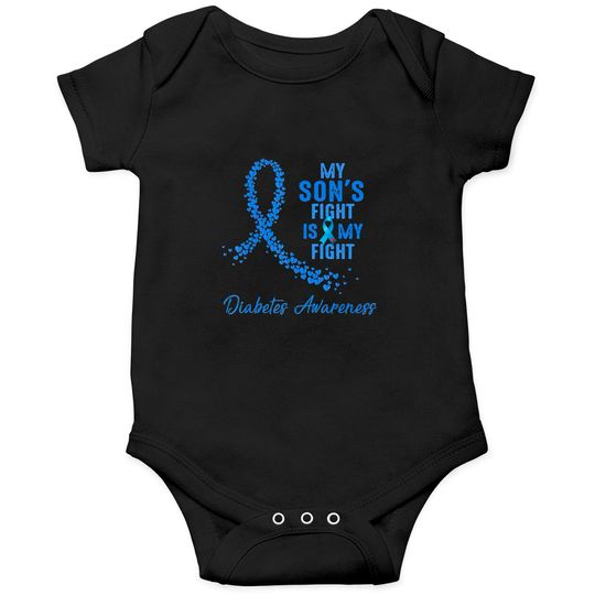 Discover My Son's Fight Is My Fight Type 1 Diabetes Awareness - Diabetes Awareness - Onesies
