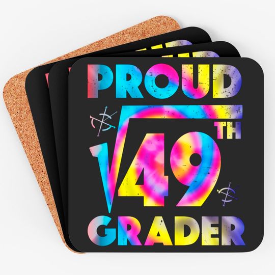 Discover Proud 7th Grade Square Root of 49 Teachers Students - 7th Grade Student - Coasters