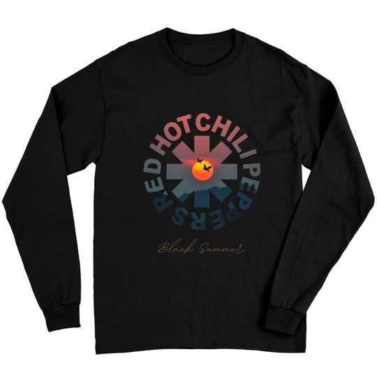 Discover Red Hot Chili Peppers Shirt, Black Summer Long Sleeves, Rock Band Tee, Chili Peppers