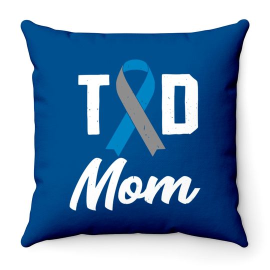 Discover T1D Mom Diabetes Insulin awareness month - Diabetes - Throw Pillows