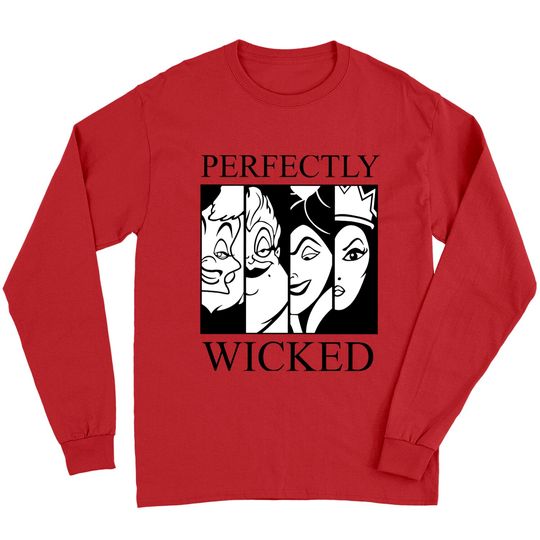 Discover Perfectly Wicked - Villain Disney Shirt, Villain Disney Shirt, Villain Shirt, Wicked Disney Shirt, Disney Family Long Sleeves, Gift Idea