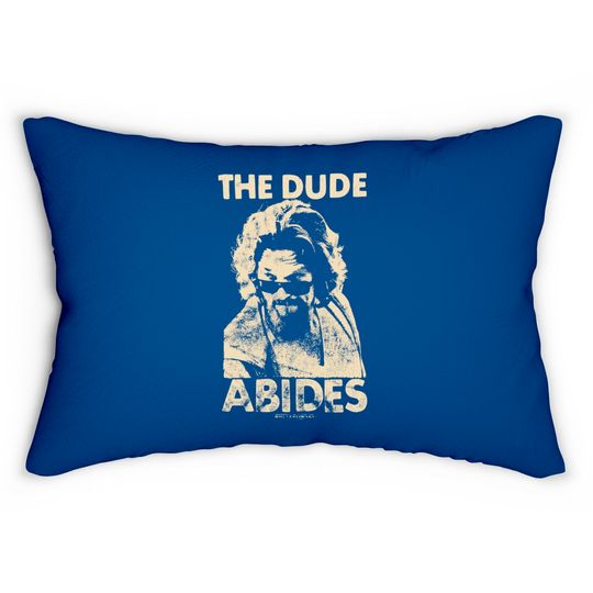 Discover The Dude Abides Lumbar Pillow, The Big Lebowski Lumbar Pillow, Movie Posters Lumbar Pillow, 90s Vintage Movie Lumbar Pillows