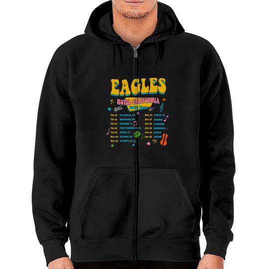 Discover US Tour The Eagles Hotel California Concert 2022 Zip Hoodies, Eagles Zip Hoodies, The Eagles 2022 Tour Zip Hoodies