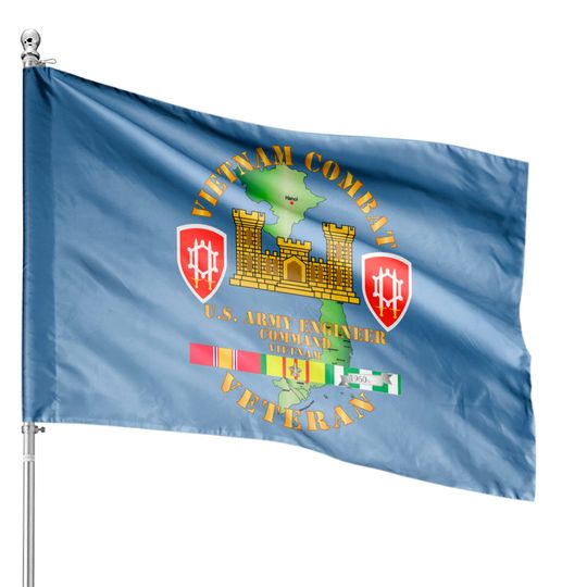 Discover Vietnam Combat Engineer - Engineer Command Vietnam w SVC - Combat - House Flags