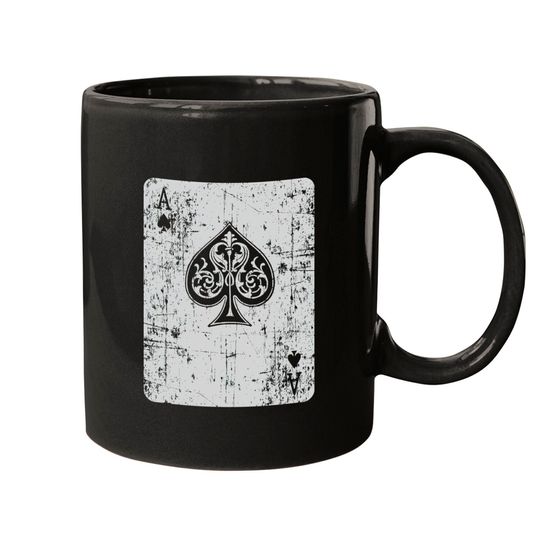 Discover Vintage ace of spades playing card poker Mugs