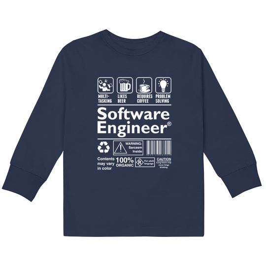 Discover Software Engineer  Kids Long Sleeve T-Shirts