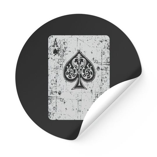 Discover Vintage ace of spades playing card poker Stickers
