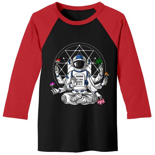 Discover Astronaut Psychedelic Meditation Baseball Tees
