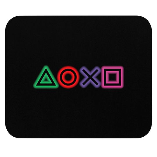 Discover playstation buttons glow Mouse Pads