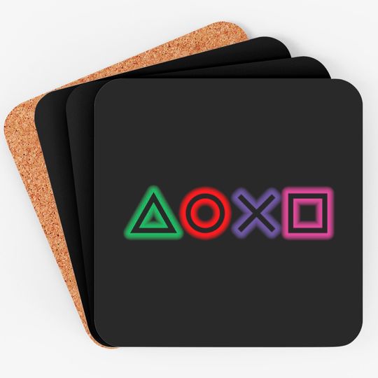 Discover playstation buttons glow Coasters