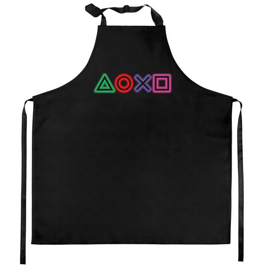 Discover playstation buttons glow Kitchen Aprons