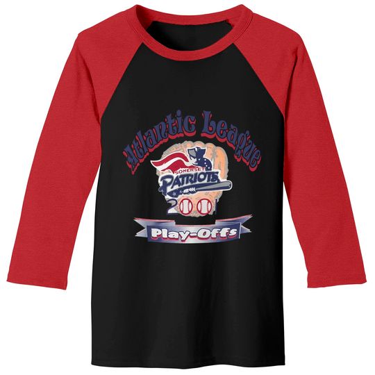 Discover Vintage 2001 Somerset Patriots Atlantic League Playoffs Baseball Tees, Somerset Patriots Baseball Team Shirt