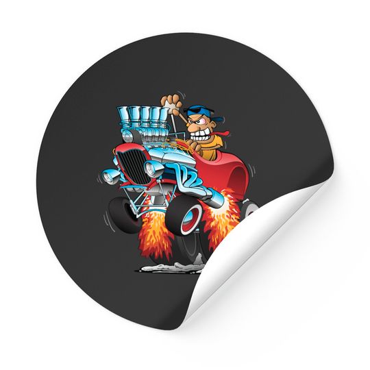 Discover American Hot Rod Car Race Stickers