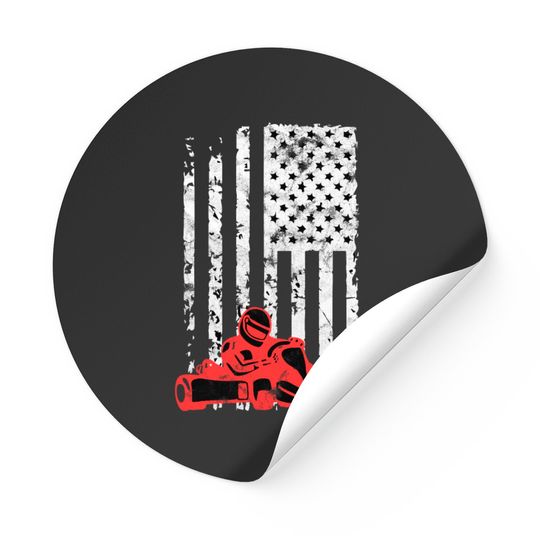 Discover Go Kart Racing American Flag Open Wheel Racer Gift