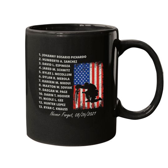Discover Never Forget The Names Of 13 Fallen Soldiers Mugs