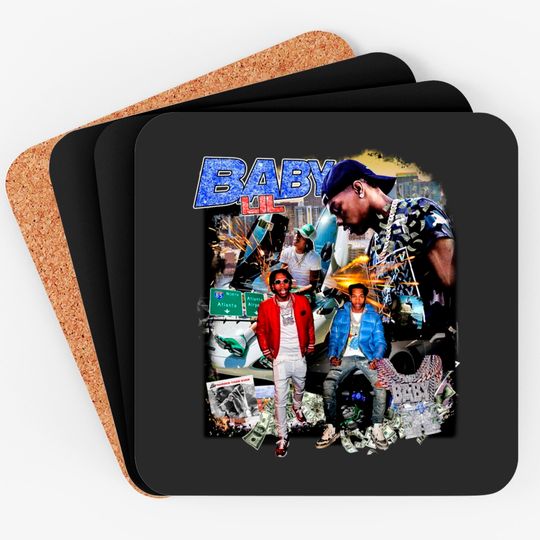 Discover Lil Baby Vintage 90s Coaster. Lil Baby Rapper Hip hop Coasters