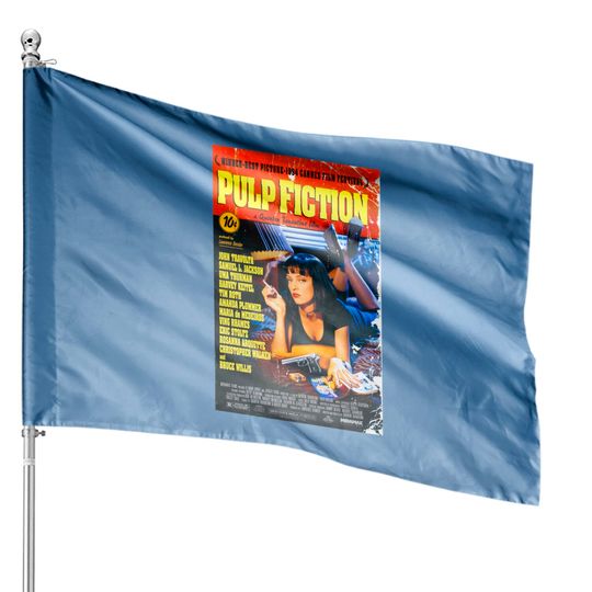 Discover Pulp Fiction House Flags Movie Poster Tarantino 90s Cult Film Cool Gift House Flag