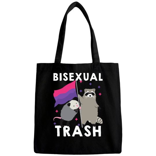 Discover Bisexual Trash Gay Pride Rainbow LGBT Raccoon Bags