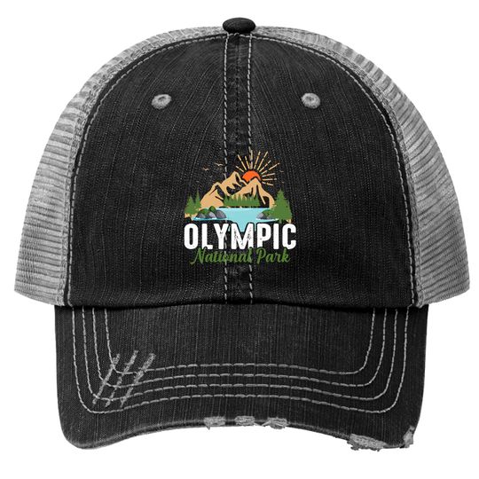 Discover National Park Trucker Hats, Olympic Park Clothing, Olympic Park Trucker Hats