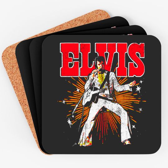 Discover Elvis Presley  Retro Rock Music Unisex Gift Coasters