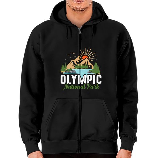 Discover National Park Zip Hoodies, Olympic Park Clothing, Olympic Park Zip Hoodies