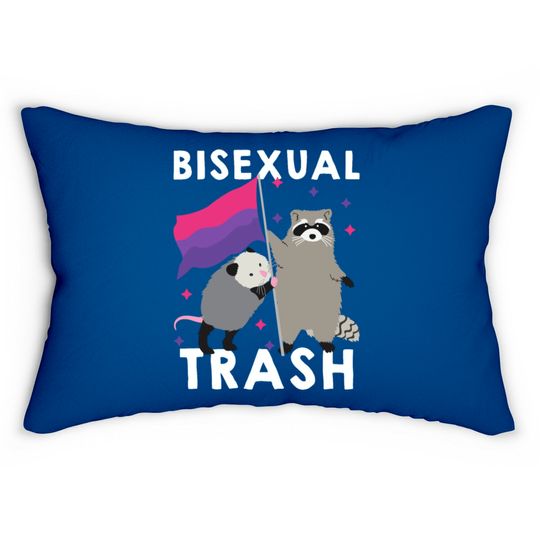 Discover Bisexual Trash Gay Pride Rainbow LGBT Raccoon Lumbar Pillows