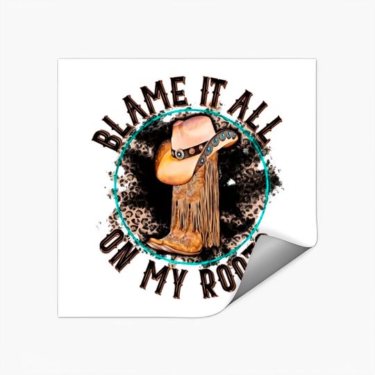 Discover Blame It All on My Roots Country Music Inspired Stickers