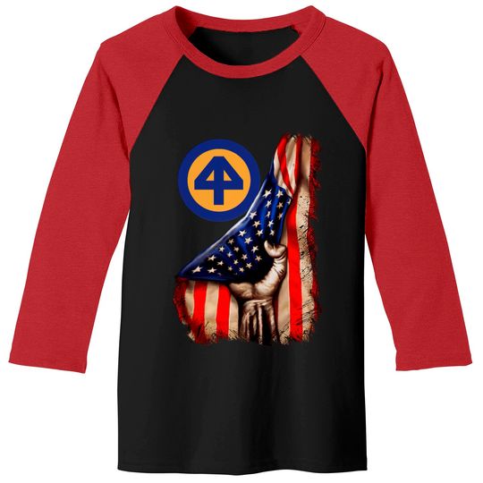 Discover 44th Infantry Division American Flag Baseball Tees