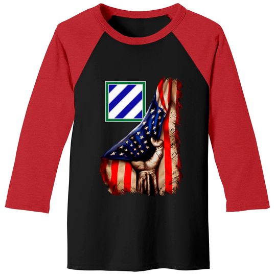 Discover 3rd Infantry Division American Flag Baseball Tees