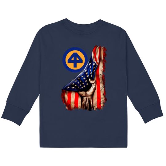 Discover 44th Infantry Division American Flag  Kids Long Sleeve T-Shirts