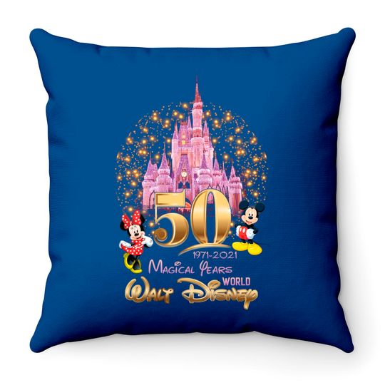 Discover 50th Anniversary Walt Disney World Throw Pillows