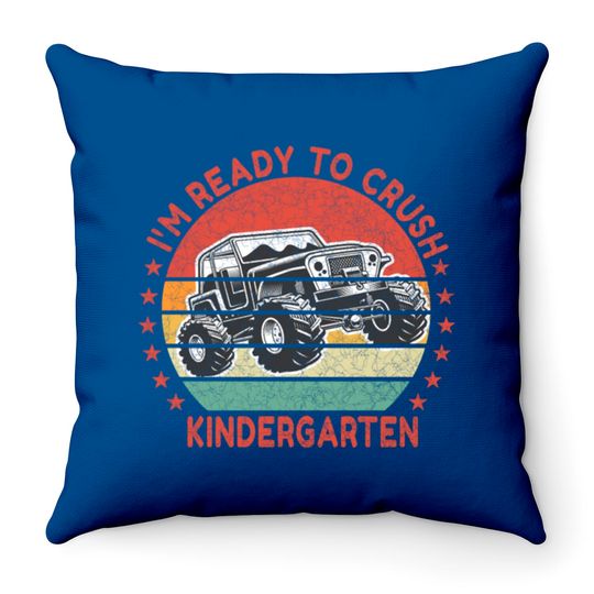 Discover I'm ready to crush kindergarten Throw Pillows