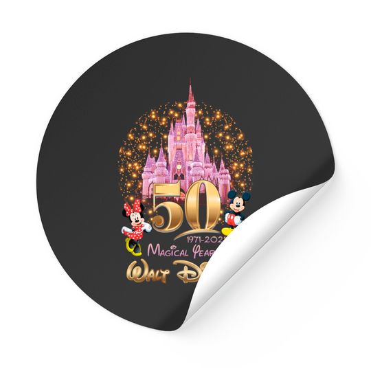 Discover 50th Anniversary Walt Disney World Stickers