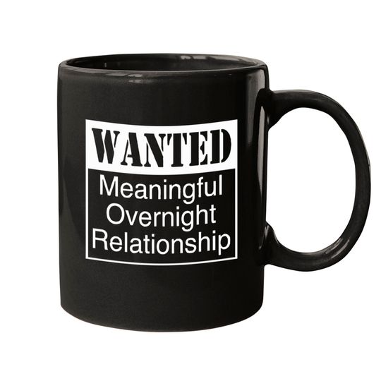 Discover WANTED MEANINGFUL OVERNIGHT RELATIONSHIP Mugs