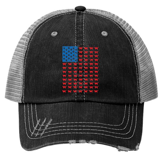 Discover Distressed Patriotic Cat Trucker Hat for Men Women and Kids Trucker Hats