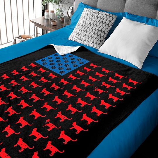 Discover Distressed Patriotic Cat Baby Blanket for Men Women and Kids Baby Blankets