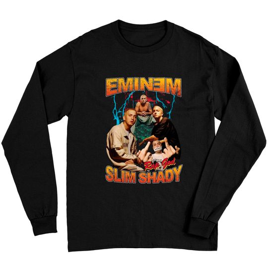 Discover Eminem Retro Vintage Black Long Sleeves