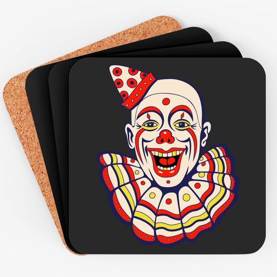 Discover Vintage Circus Clown - Clowns - Coasters
