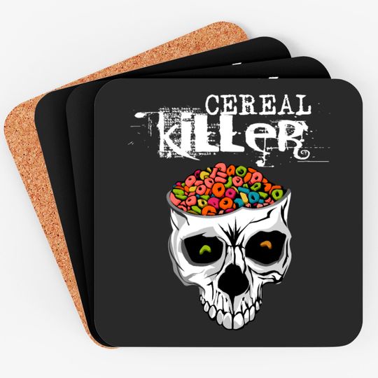 Discover Thread Science Cereal Killer Skull Coasters design