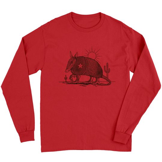 Discover Texas Landscape With Armadillo - Armadillo - Long Sleeves