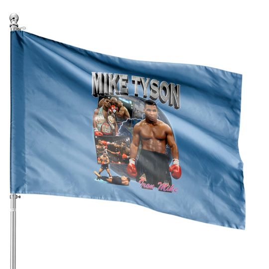 Discover Mike Tyson Retro Inspired House Flags Bumbu01