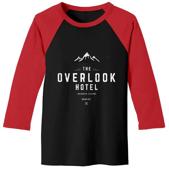 Discover Overlook Hotel modern logo - Overlook Hotel - Baseball Tees