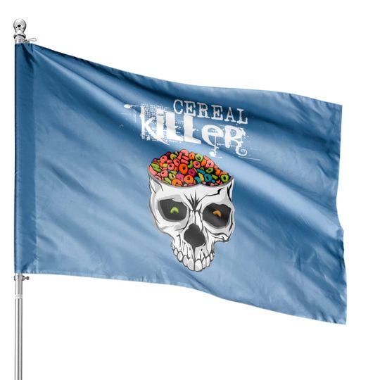 Discover Thread Science Cereal Killer Skull House Flags design