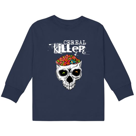 Discover Thread Science Cereal Killer Skull  Kids Long Sleeve T-Shirts design