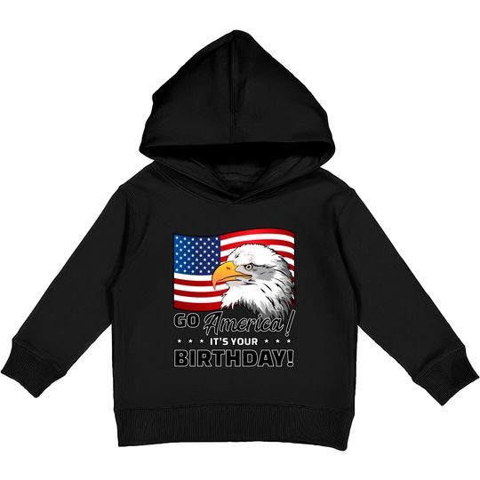 Discover 4th of July American Flag Eagle - 4th Of July - Kids Pullover Hoodies