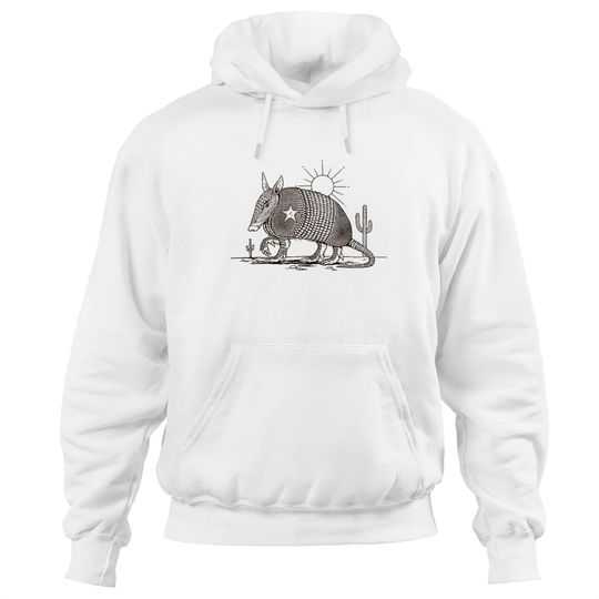 Discover Texas Landscape With Armadillo - Armadillo - Hoodies